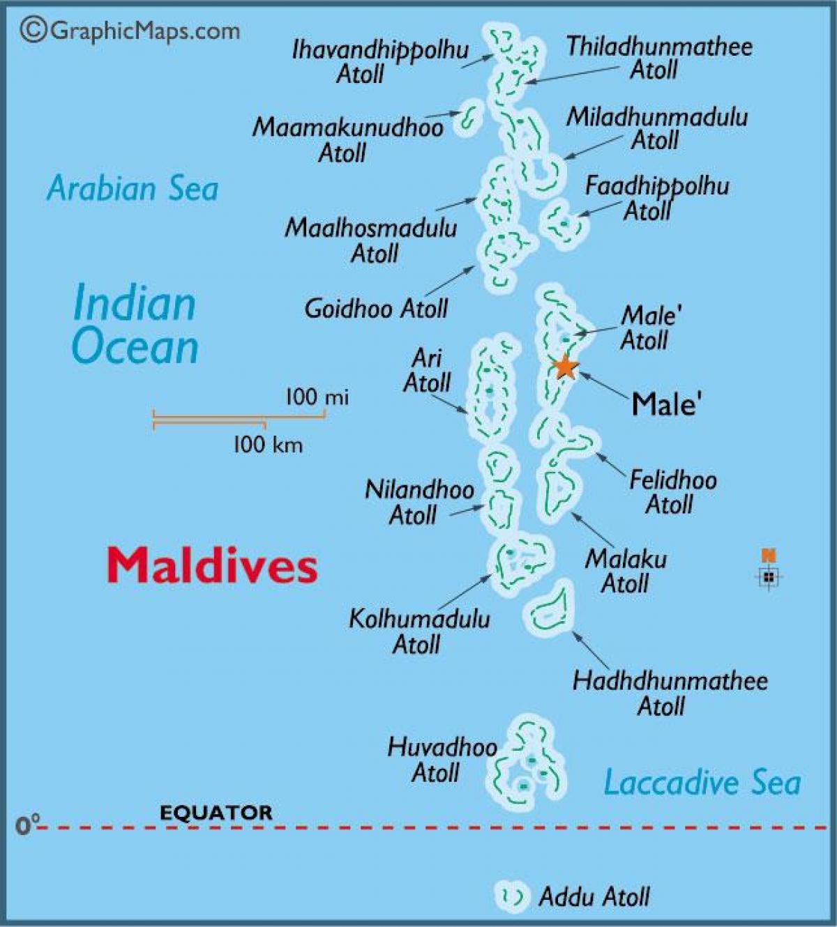 baa atoll, maldive hartă