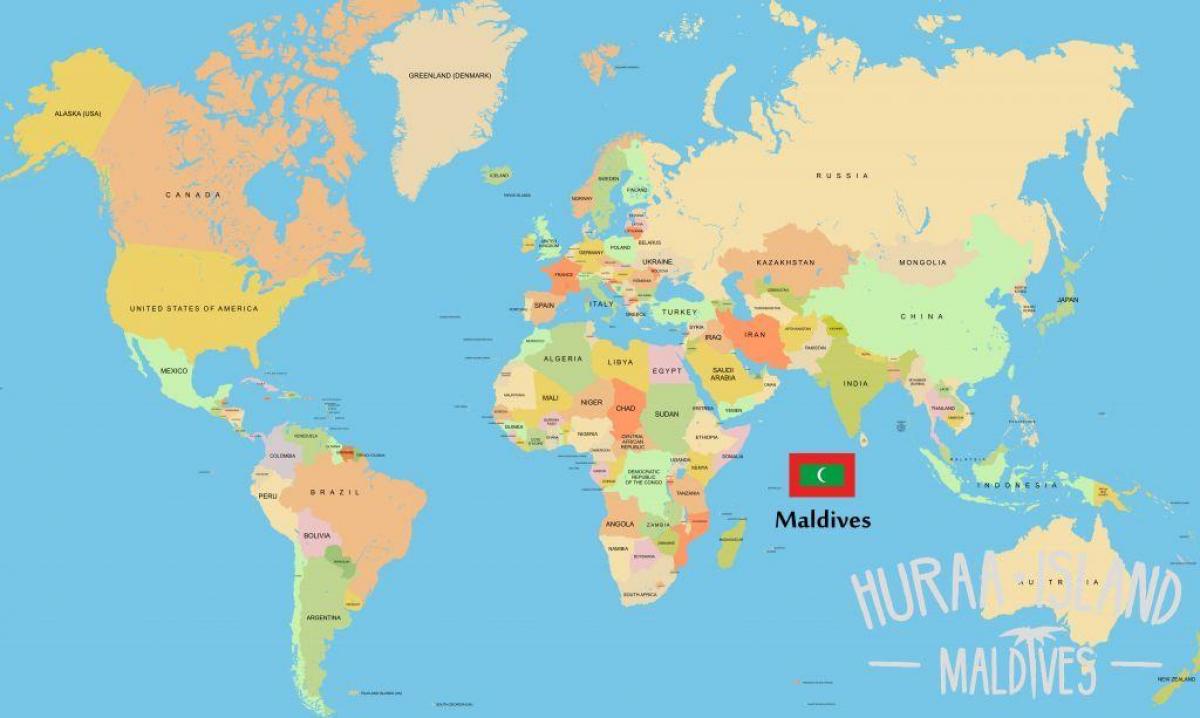 harta maldive în lume hartă