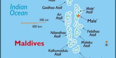 Baa atoll, maldive hartă
