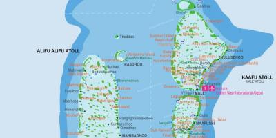 Maldive aeroporturi hartă