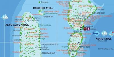 Harta maldive turistice