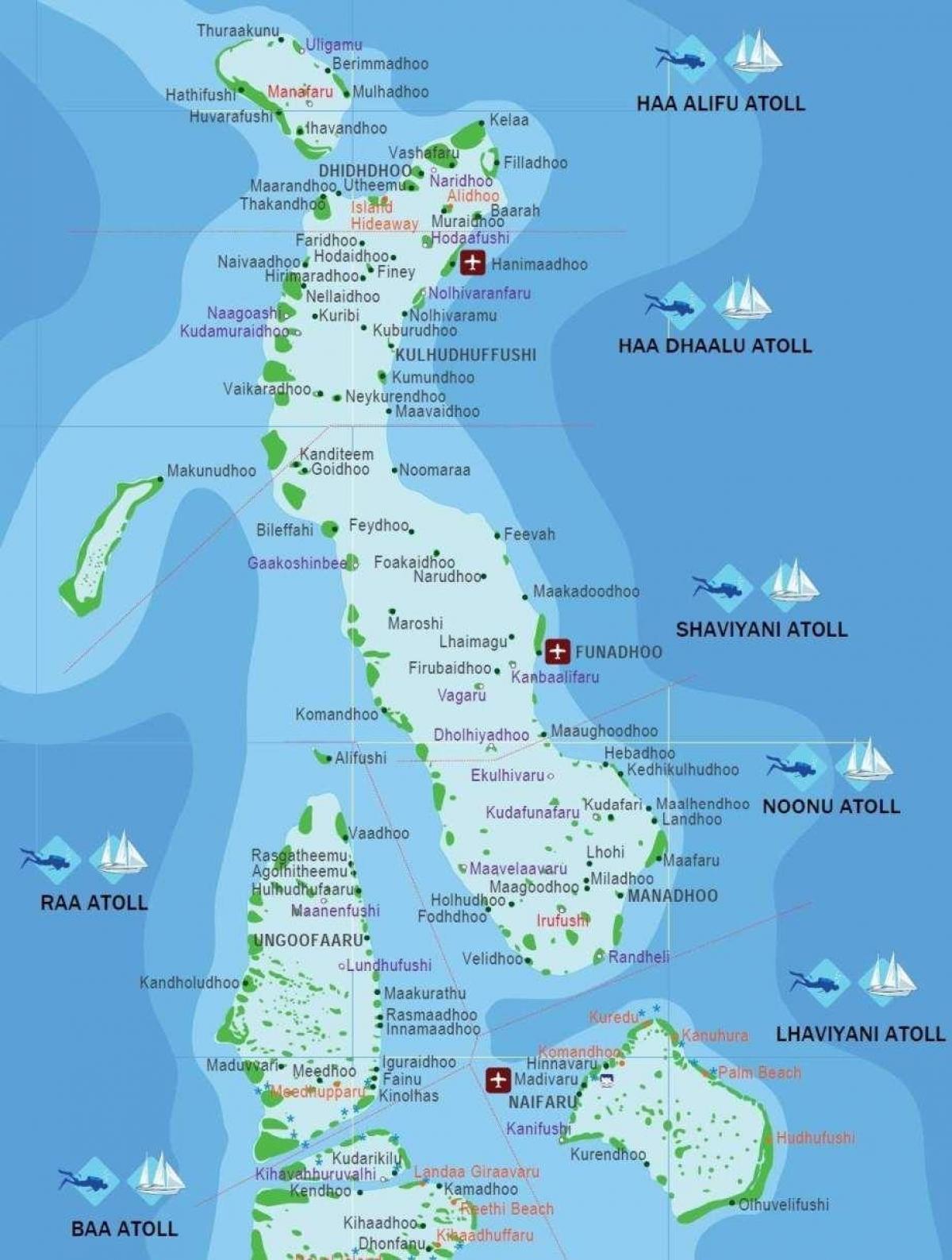 iles maldive hartă