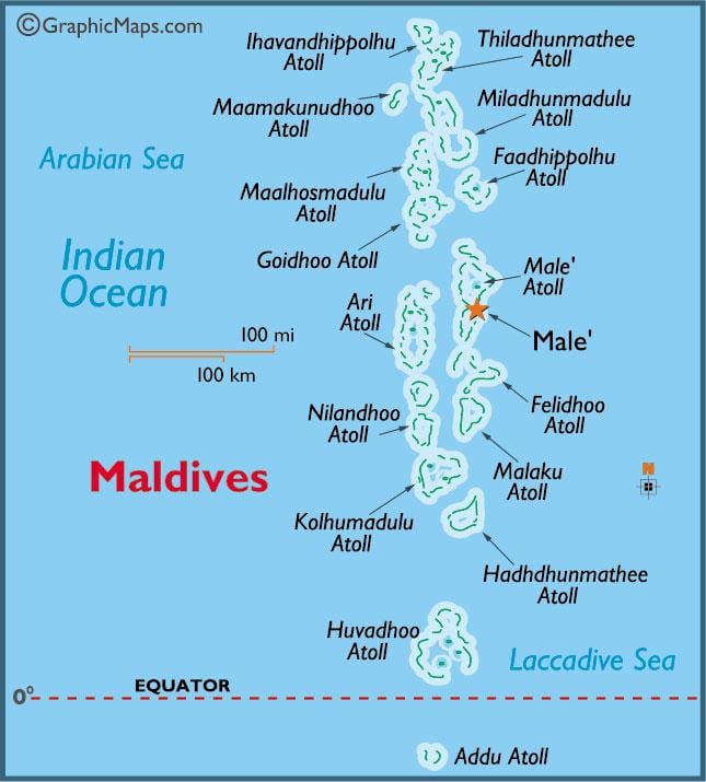 baa atoll, maldive hartă