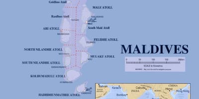 Maldive rută de feribot hartă