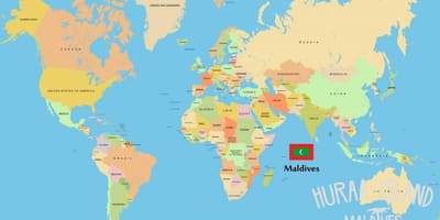 Harta maldive în lume hartă