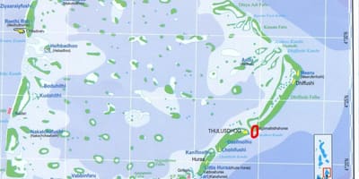 Harta de nord male atoll maldive